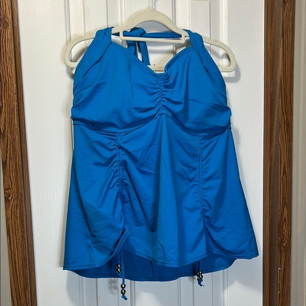 Ellos Blue Women's Swim Top NWOT